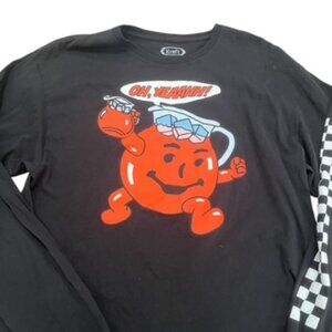 Koolaide Long Sleeve Black T-shirt Men’s Sz Large‎ Vintage 1990’s  Oh, Yeaahh!!